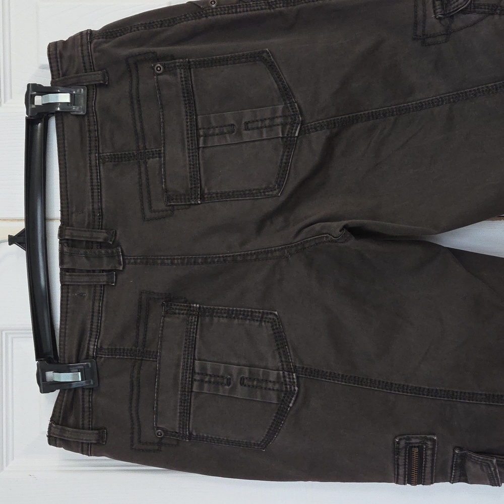 MARRAKECH BOOT CUT CARGO UTILITY PANTS DARK BROWN SIZE 28 - Picture 9 of 12